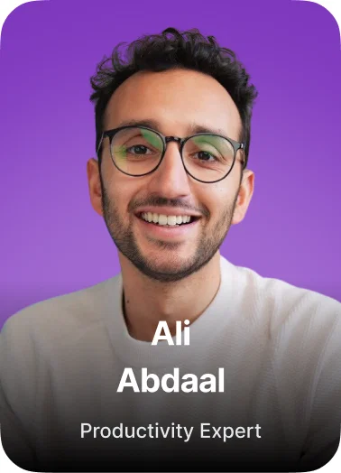 Ali Abdaal — Productivity Expert