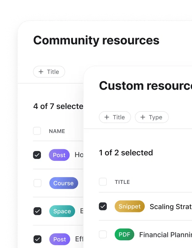 Train agents on spaces, courses, posts, or custom files