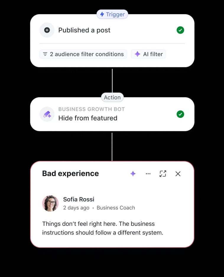 Spot negative sentiment in posts or comments