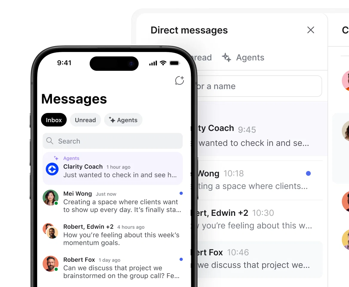 Chatte im Web, in der Desktop‑App, auf iOS und Android