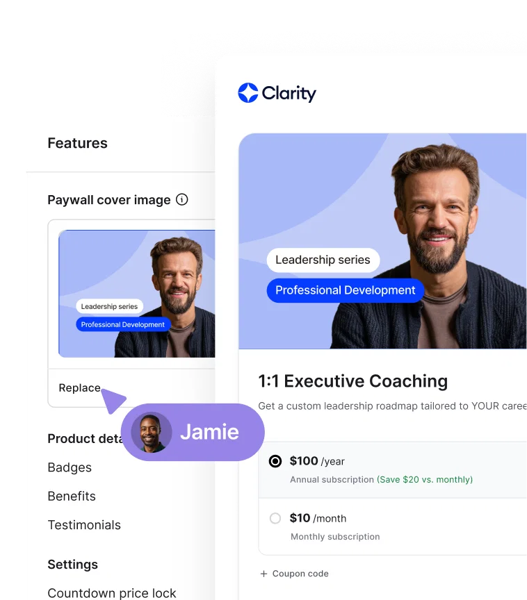 Start fast with templates for landing pages, newsletters, and paywalls you can fully customize