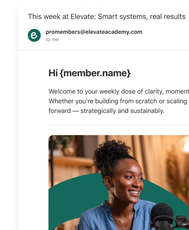 Binde Mitglieder per E‑Mail ein – von wöchentlichen Zusammenfassungen bis zu Ein‑Klick‑Vorlagen zum Versenden von Beiträgen per E‑Mail.