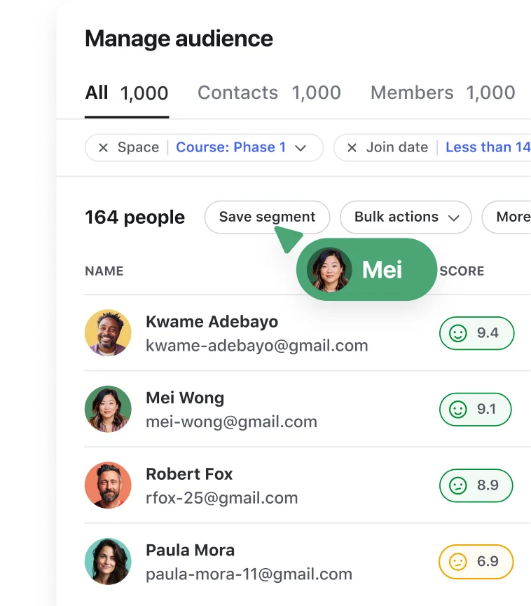Create dynamic segments that evolve with each member’s actions and interests