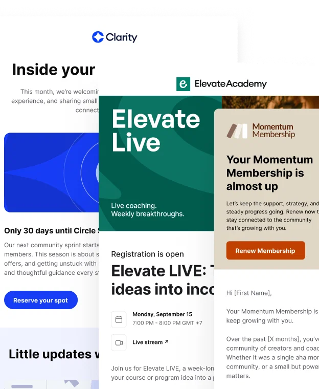 Deliver updates, invites, and announcements that feel perfectly timed and personal