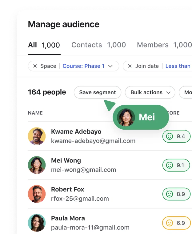 Create dynamic segments that evolve with each member’s actions and interests