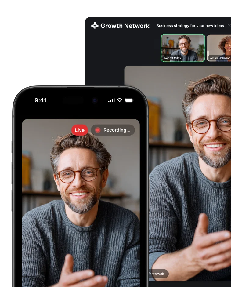 Mitglieder können einfach über ihr Smartphone oder ihren Desktop teilnehmen