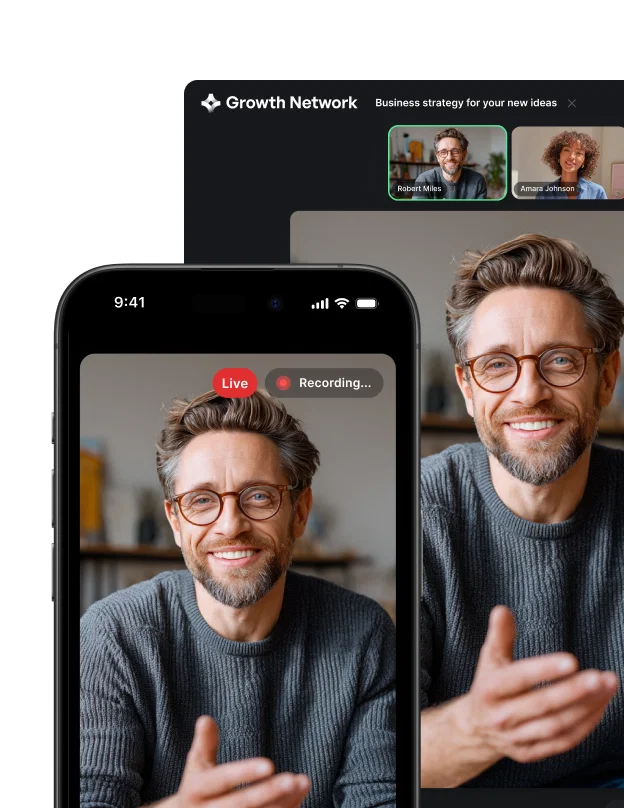 Mitglieder können einfach über ihr Smartphone oder ihren Desktop teilnehmen