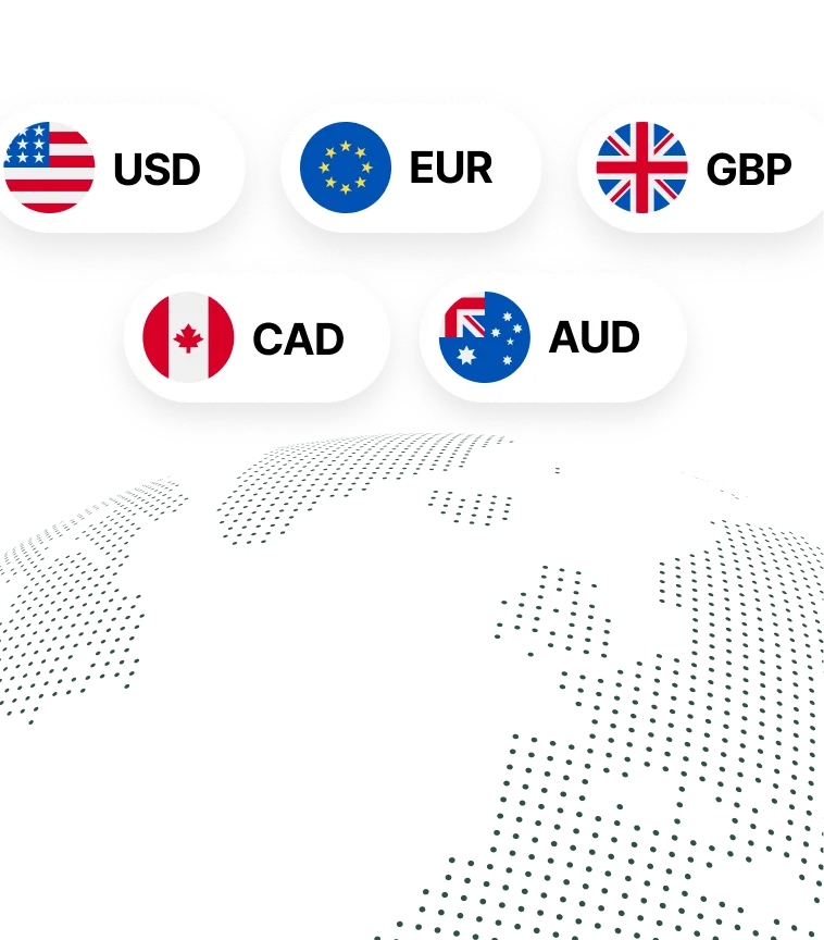 Accept payments globally in over 25 local currencies through Stripe