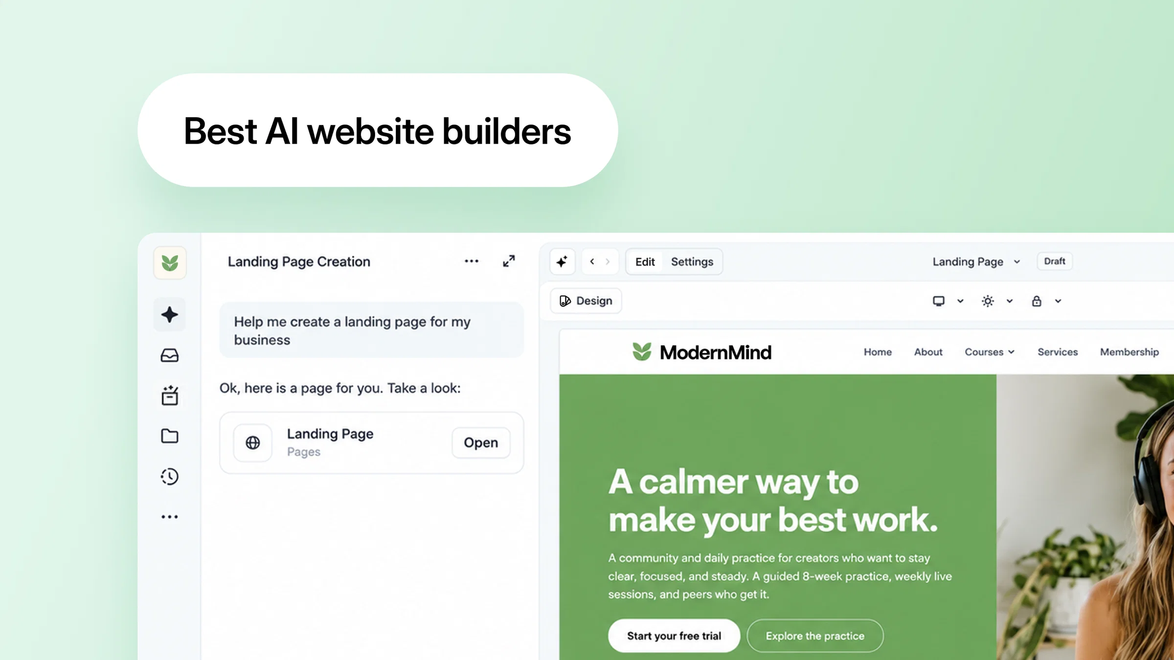 Image for The 6 best AI website builders for creators selling memberships and courses