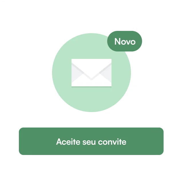 O e-mail de convite para a comunidade