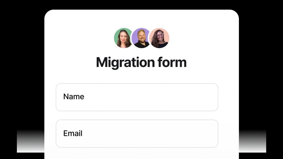 Un formulaire de demande de migration