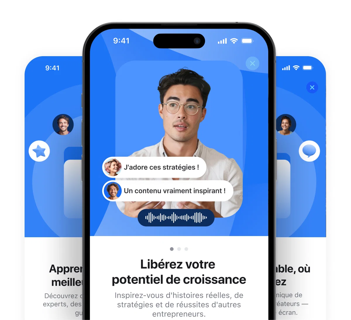 Carrousel d'onboarding