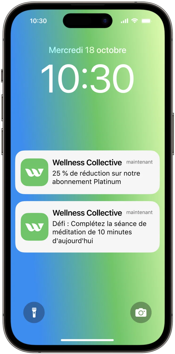 Les notifications push personnalisées maintiennent votre présence à l'esprit