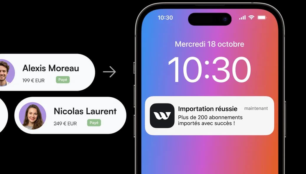 Membres importés dans une appli personnalisée
