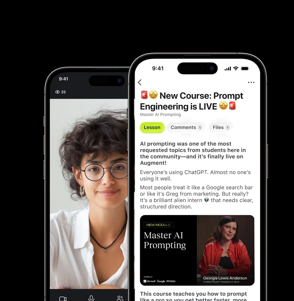 Augment’s branded app: a live session and a new course announcement
