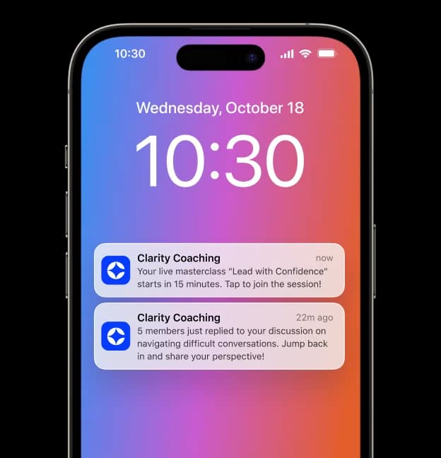 Branded push notifications on a phone lock screen