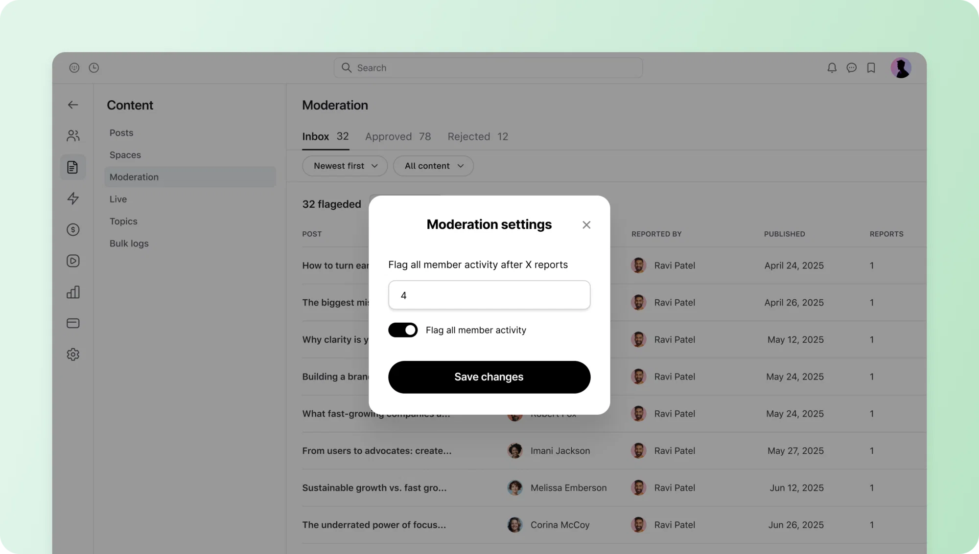 Moderation