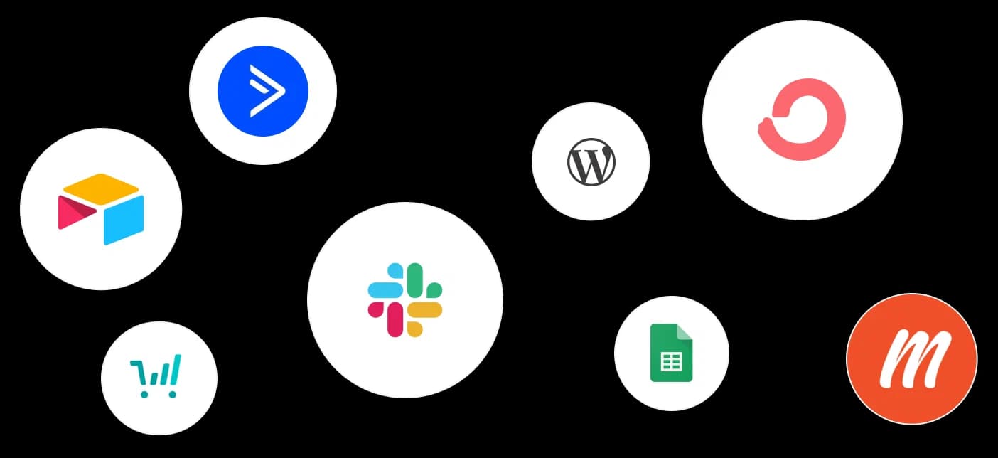 Logos of apps that integrate with Circle