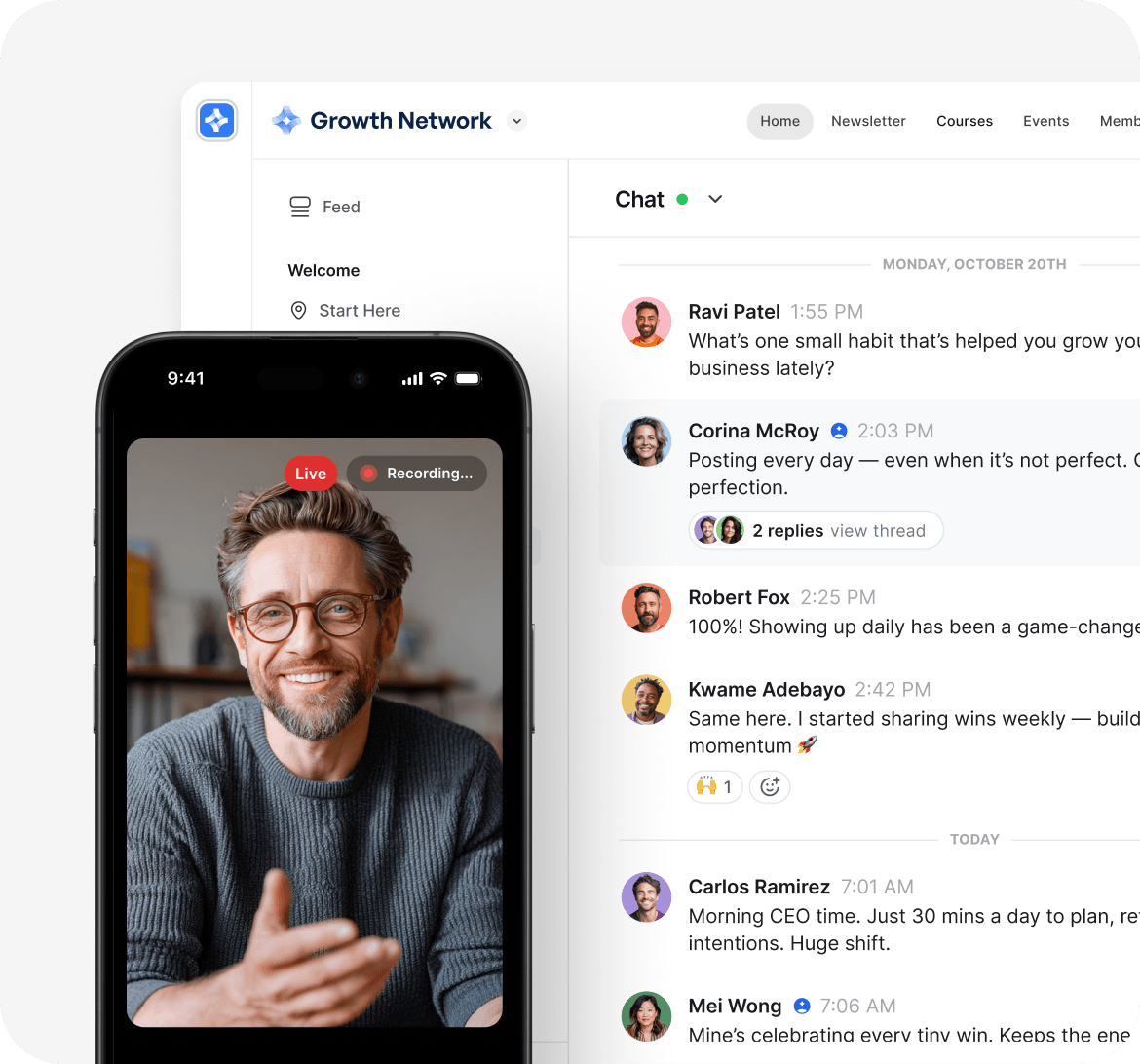 Circle community engagement features