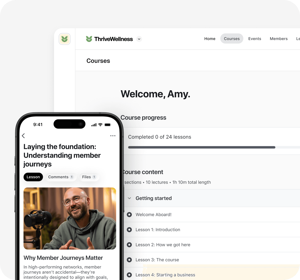 The Circle branded mobile app