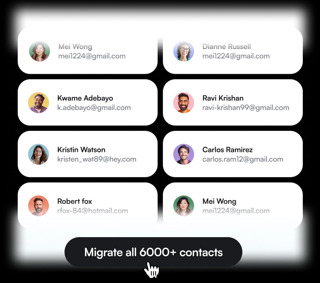 Des fiches de contact migrées vers Circle