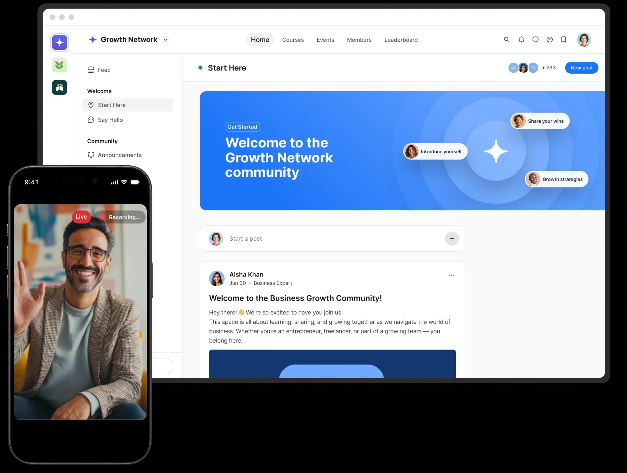 Circle on desktop and mobile