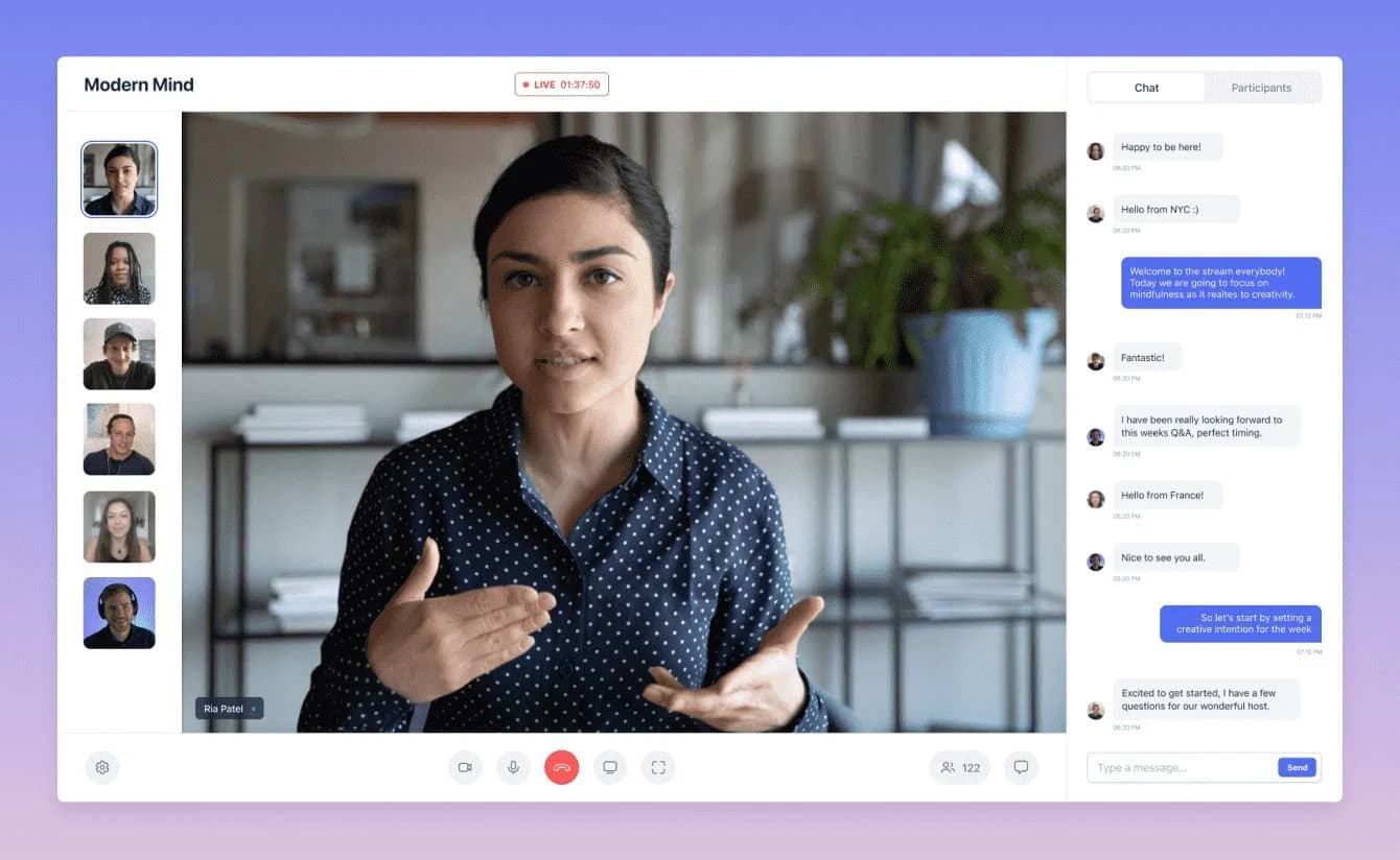 A live stream hosted inside a Circle community
