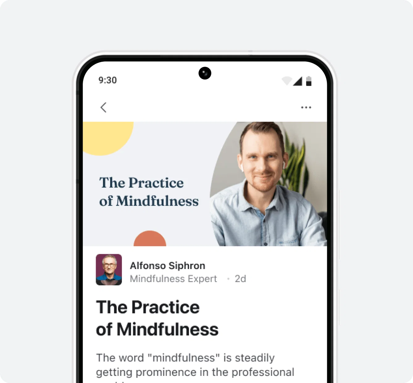 The Circle Android app showing a community post