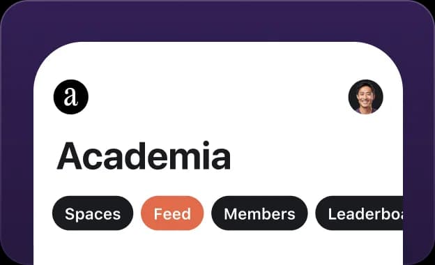 The redesigned mobile header with Spaces, Feed, Members and Leaderboard tabs