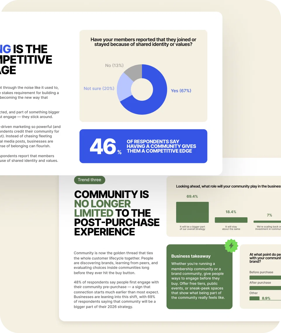 Illustration representing communities as a business differentiator