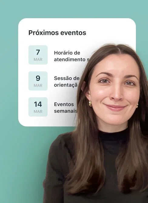 Anúncio de um evento semanal