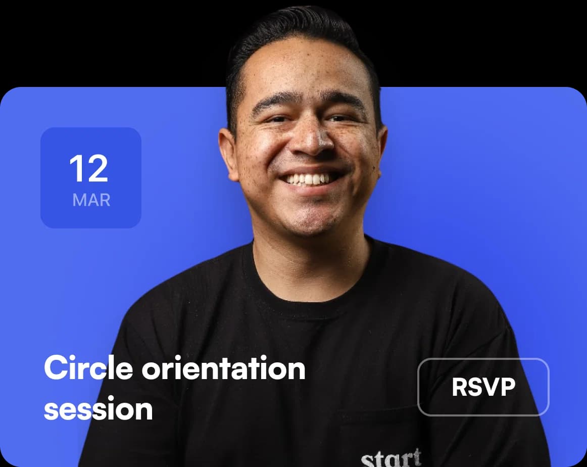 A Circle team member hosting a live event session