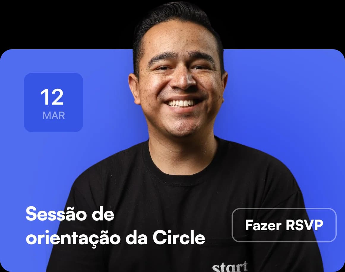 Um membro da equipe da Circle apresentando um evento ao vivo