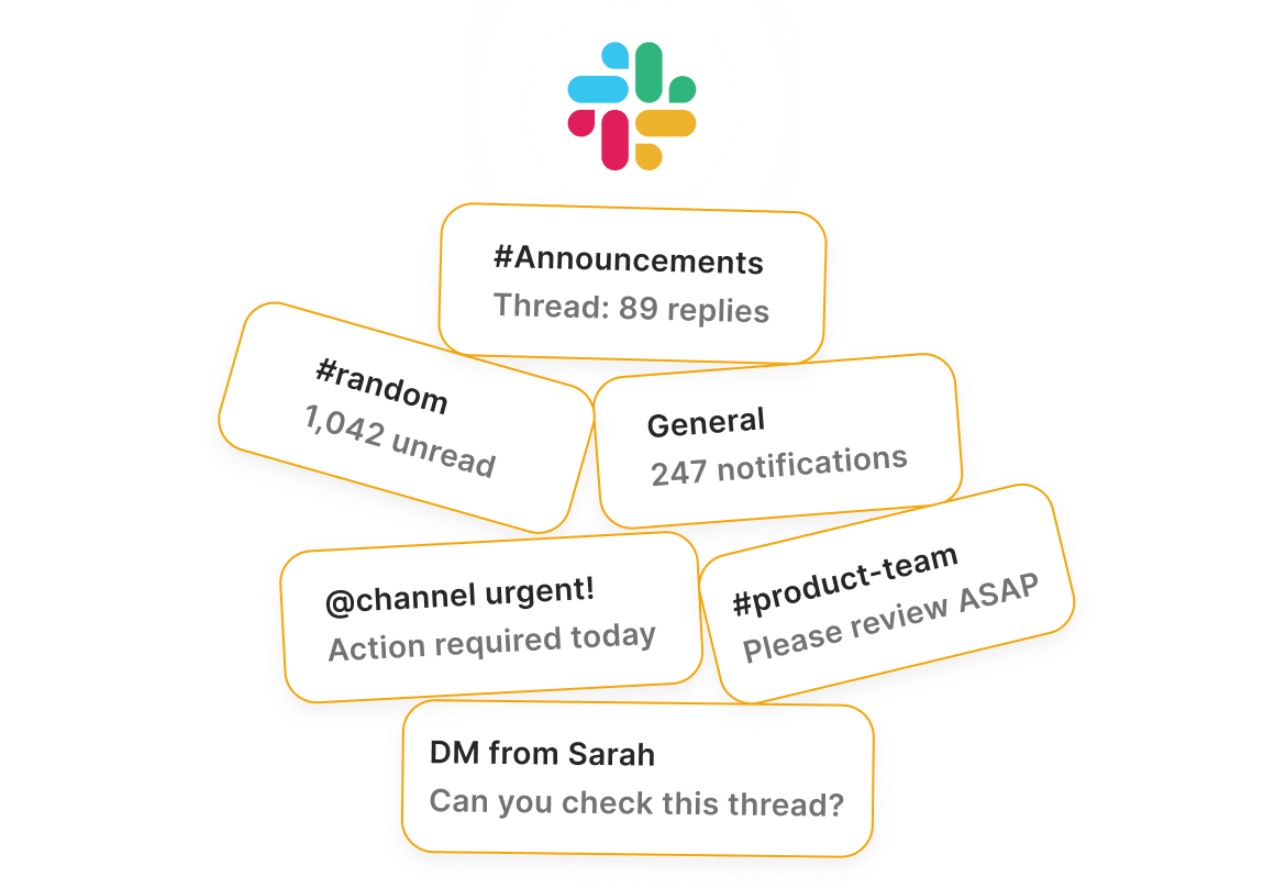 Slack — endless threads and notifications
