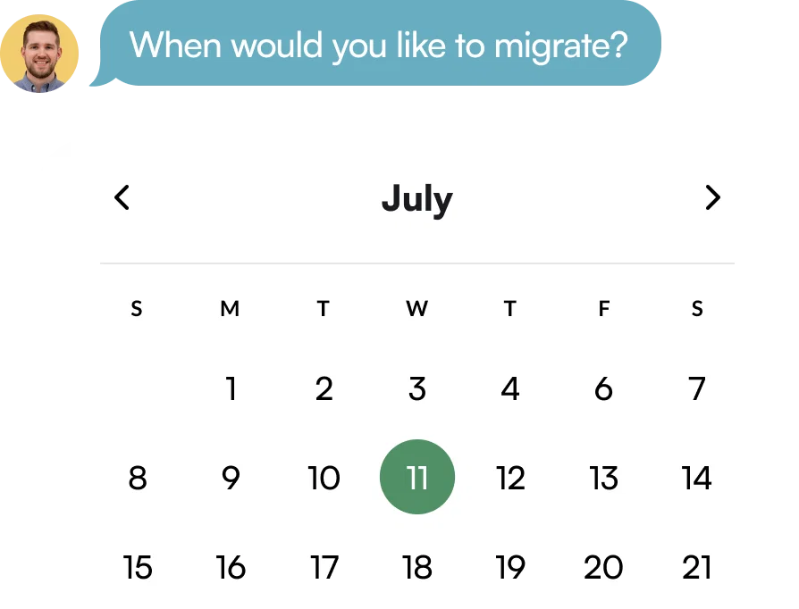 A scheduled migration day