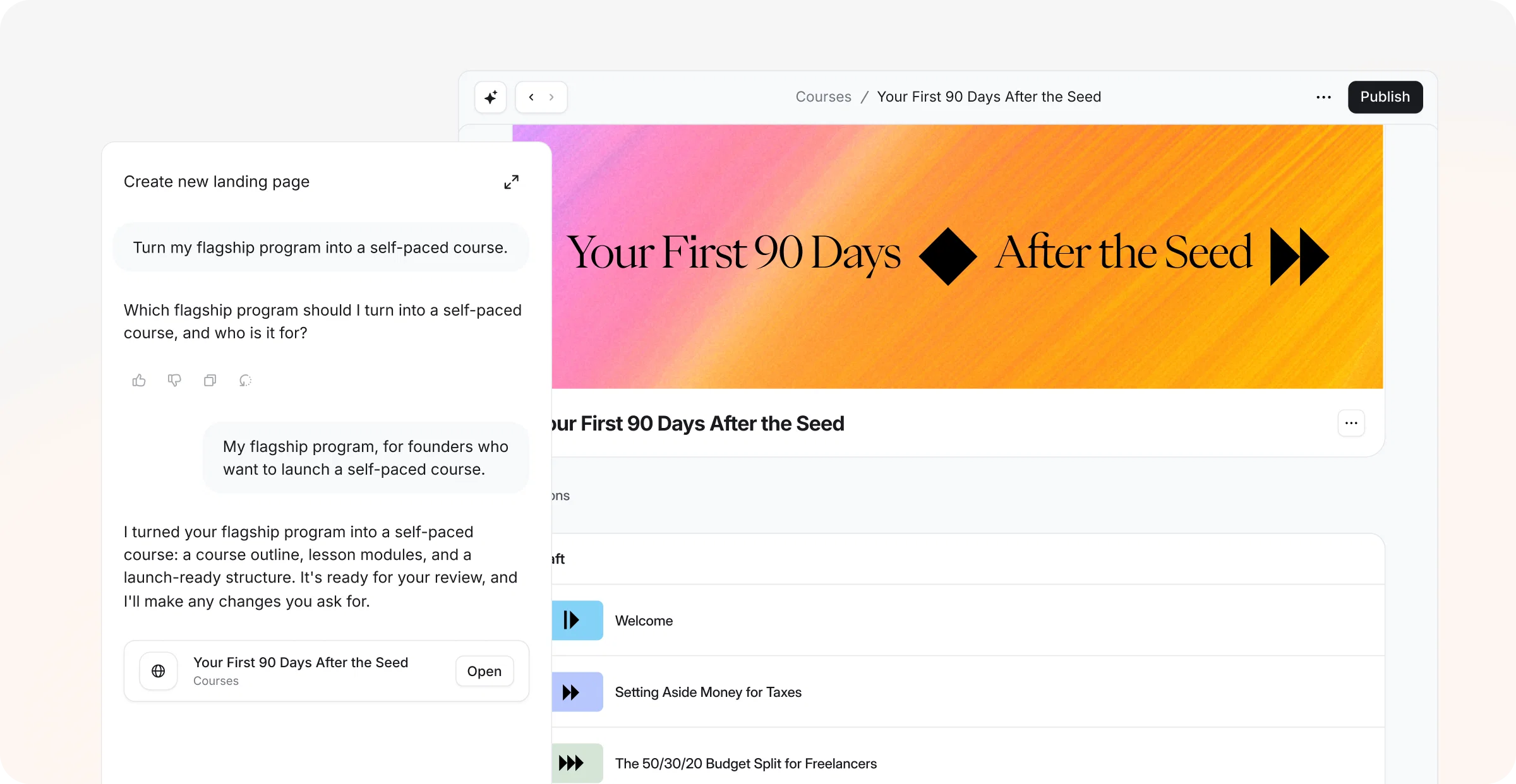 Circle turning a flagship program into a self-paced course