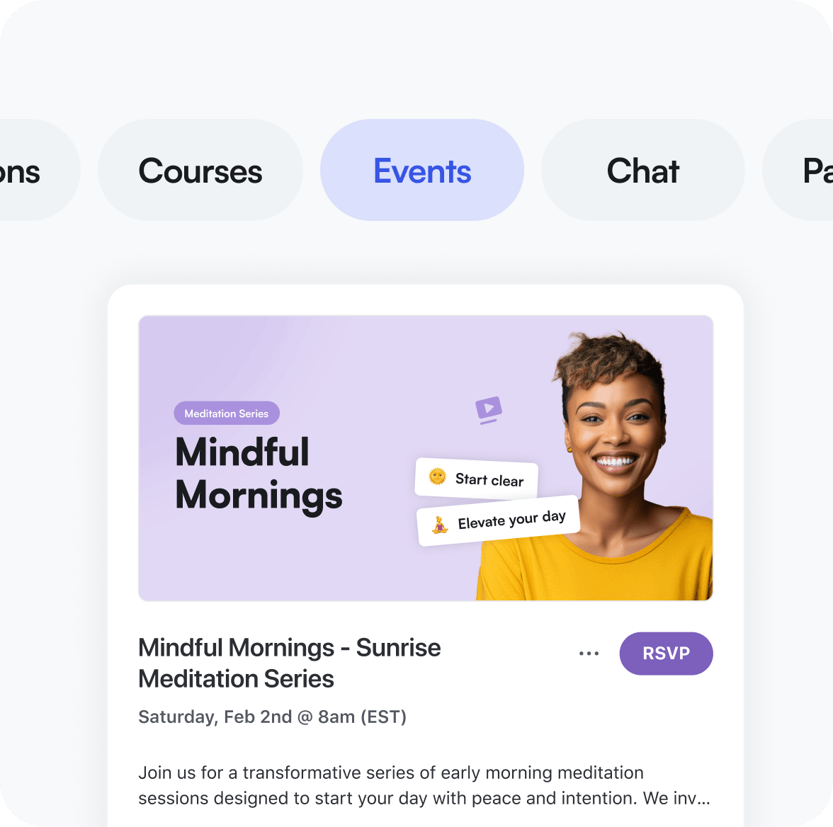 Circle vereint Community, Events und Kurse auf einer Plattform