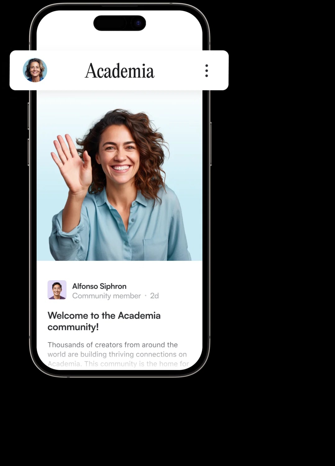 A membership community in the Circle mobile app