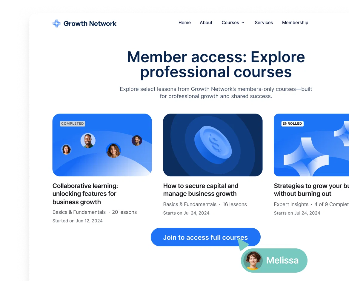 Give website visitors previews of members-only content